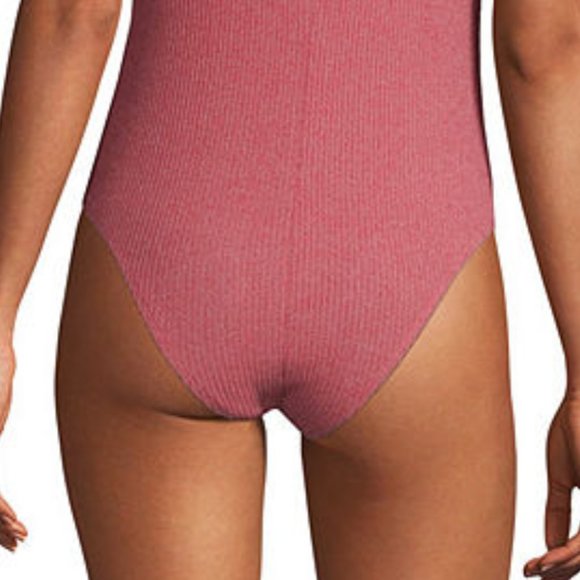 Arizona Yuma Rose Square Neck Ribbed Bodysuit - Picture 6 of 16